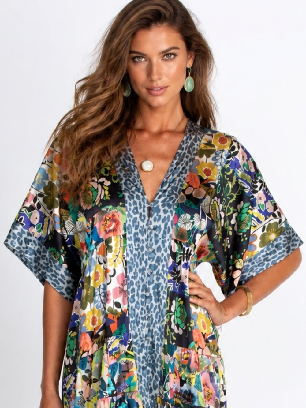 Johnny Was silk Chelsea Sea Gardens Kimono/dress NWT - Picture 13 of 13